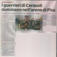 I guerrieri di Cerasoli dominano nell'arena di Pisa
