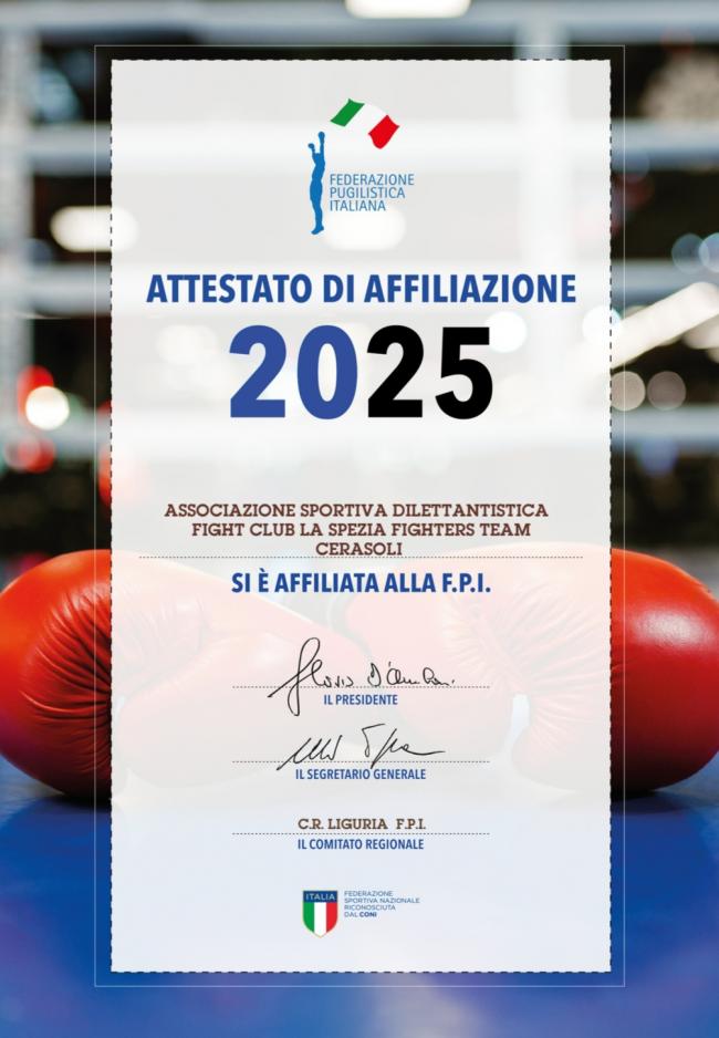 Affiliazione 2025